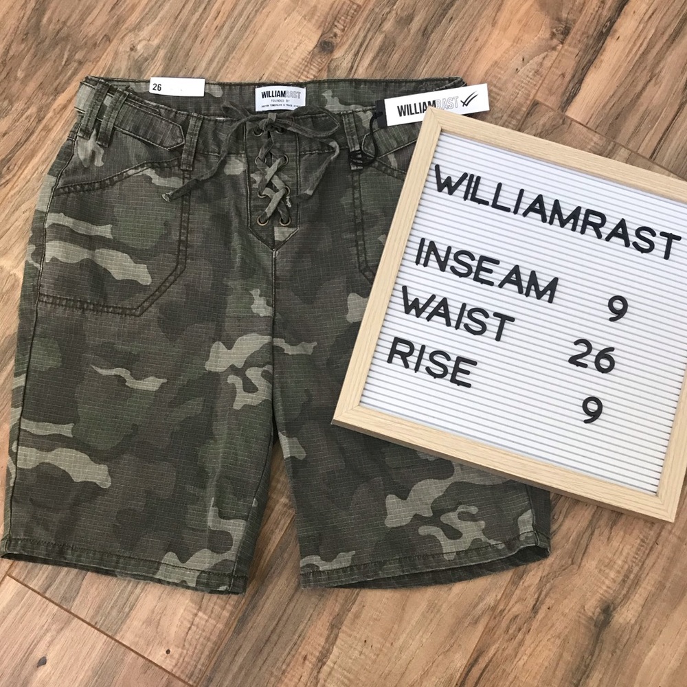 Women’s Willian Rast Lace Up Camo Shorts